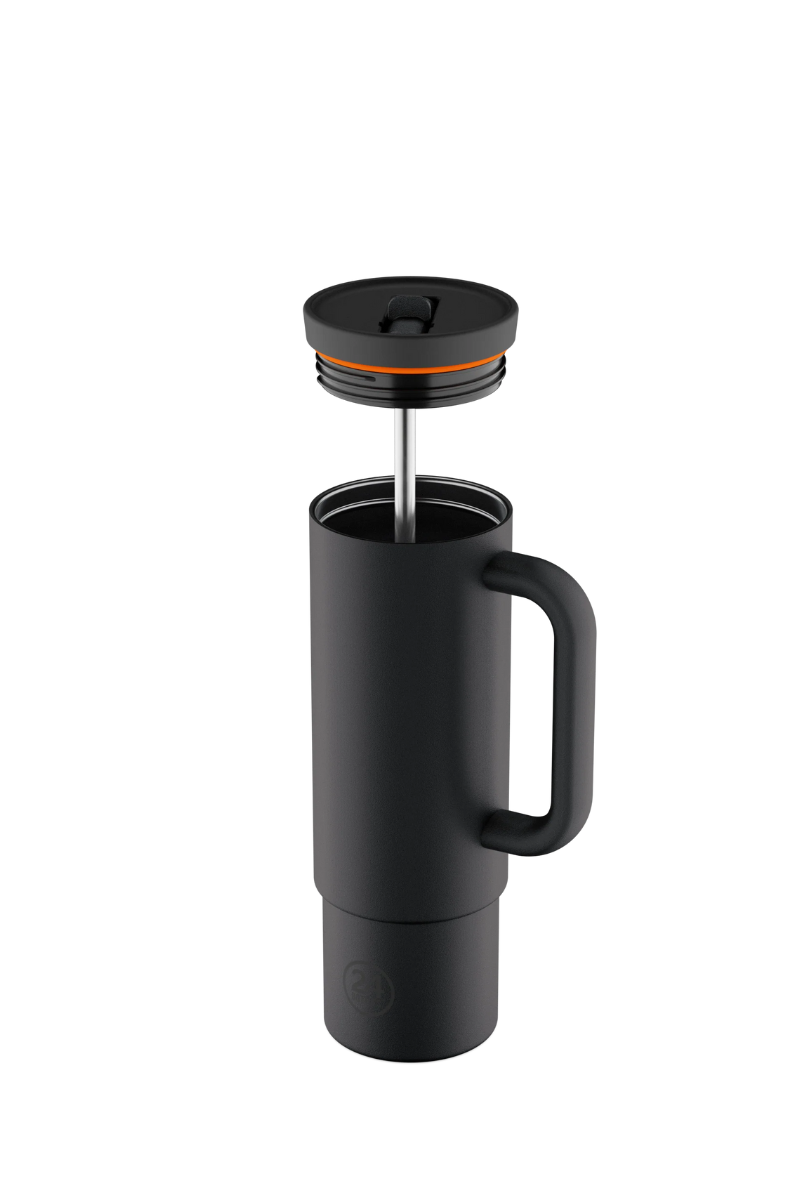 24Bottles Straw Cup 800ml - tuxedo black