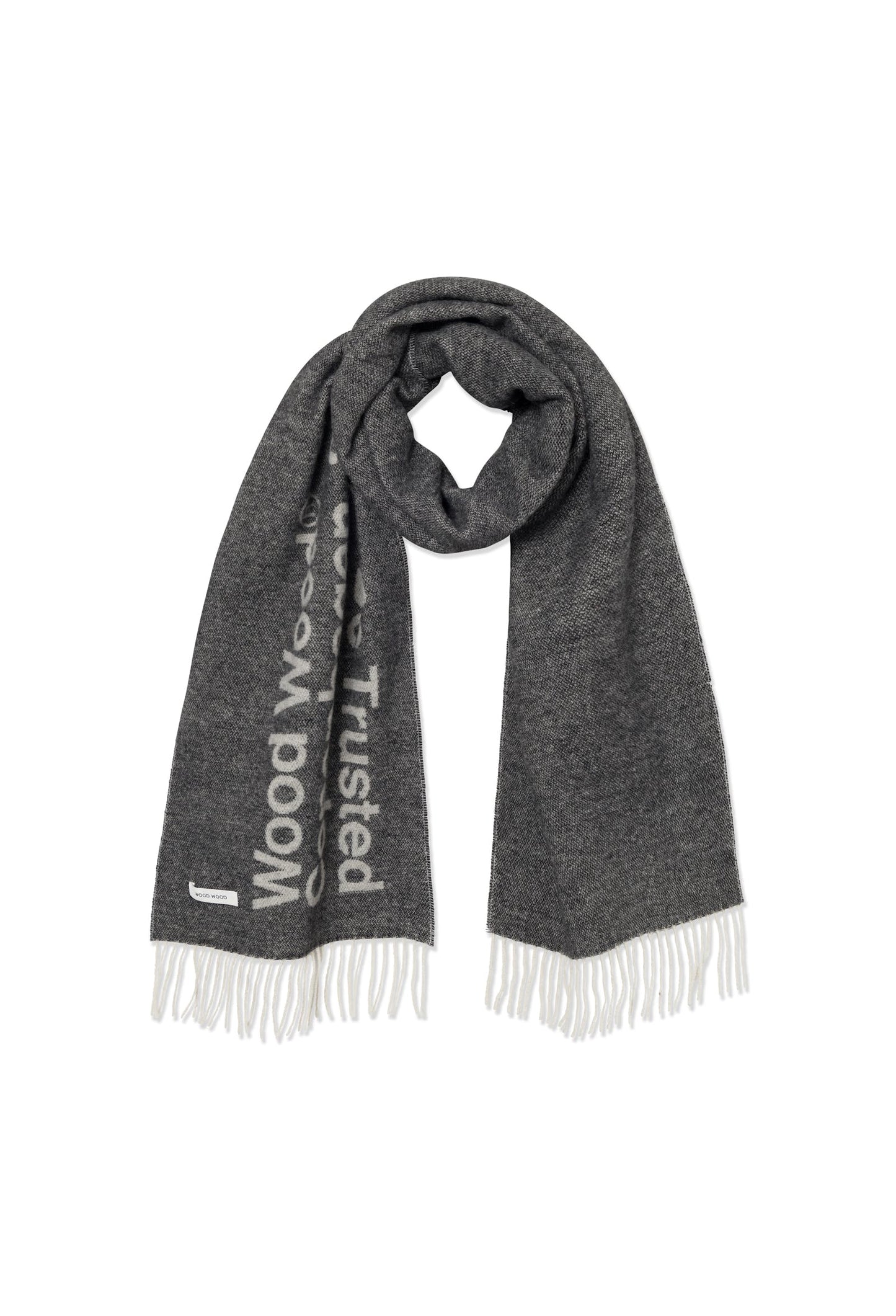 WOOD WOOD WWCody NTBT scarf - gray pinstripe