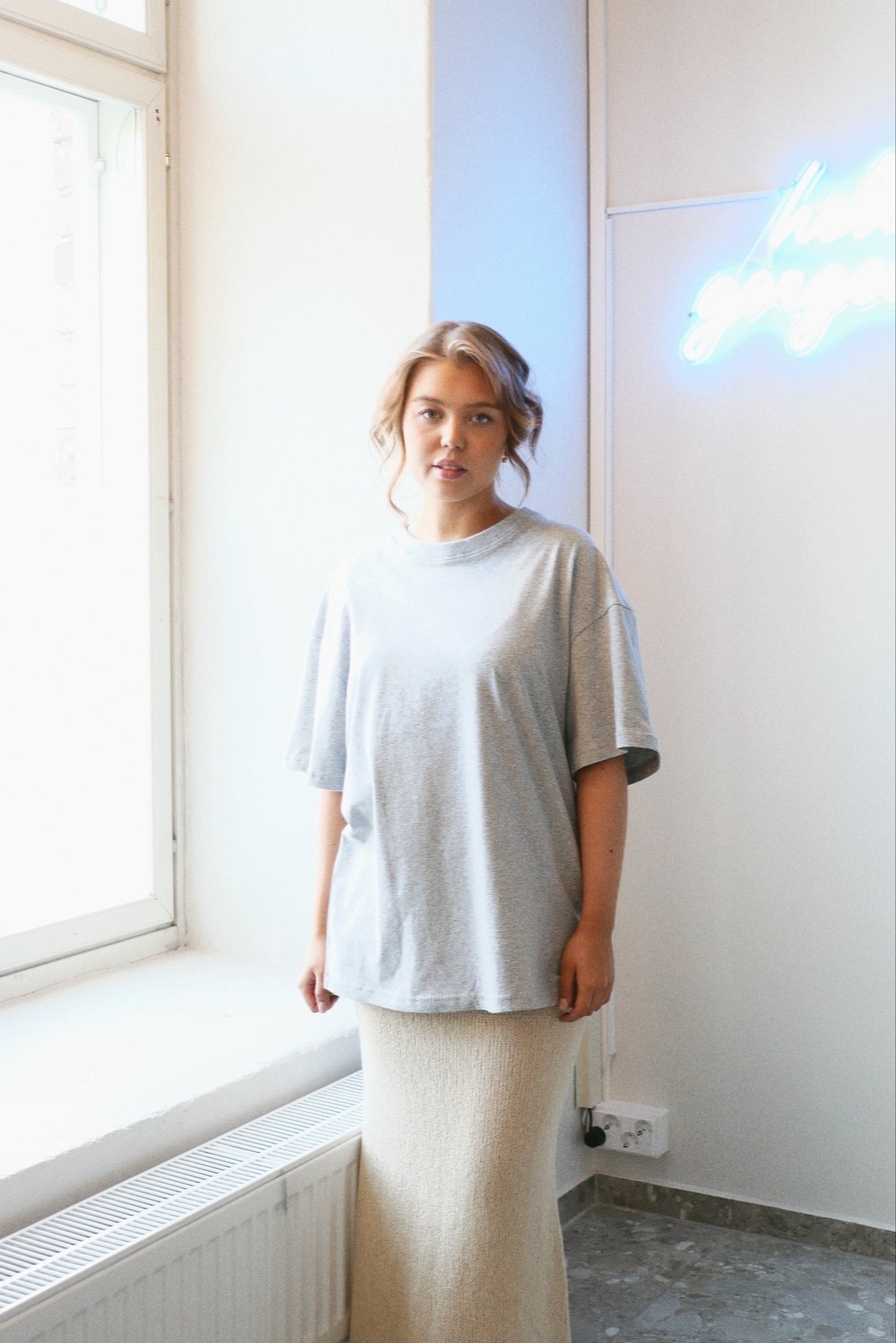 OUNCE garments Willie oversize t-shirt - grey melange