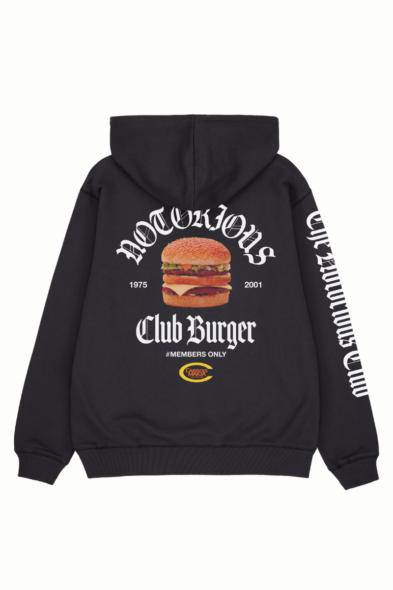 Makia x Carrols Club Burger Hooded sweatshirt - black