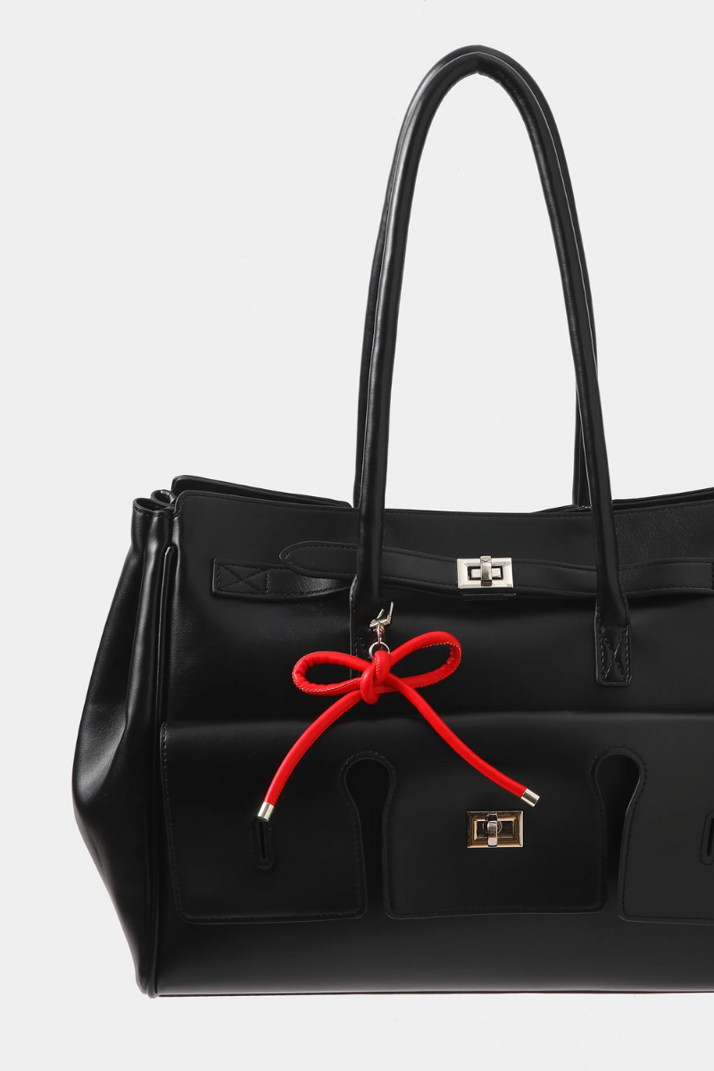 Sticky Bestie Bow Bag Charm - red