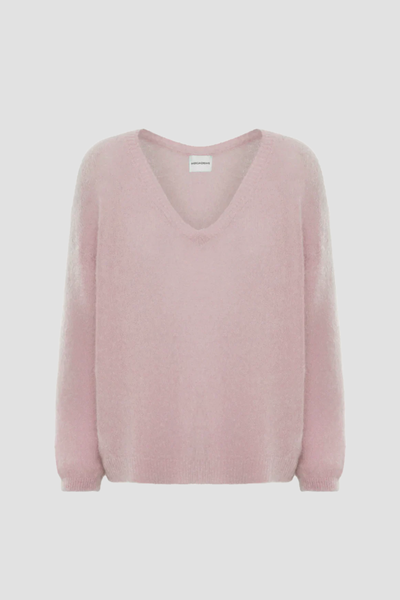 Americandreams Silja v-neck knit - light pink
