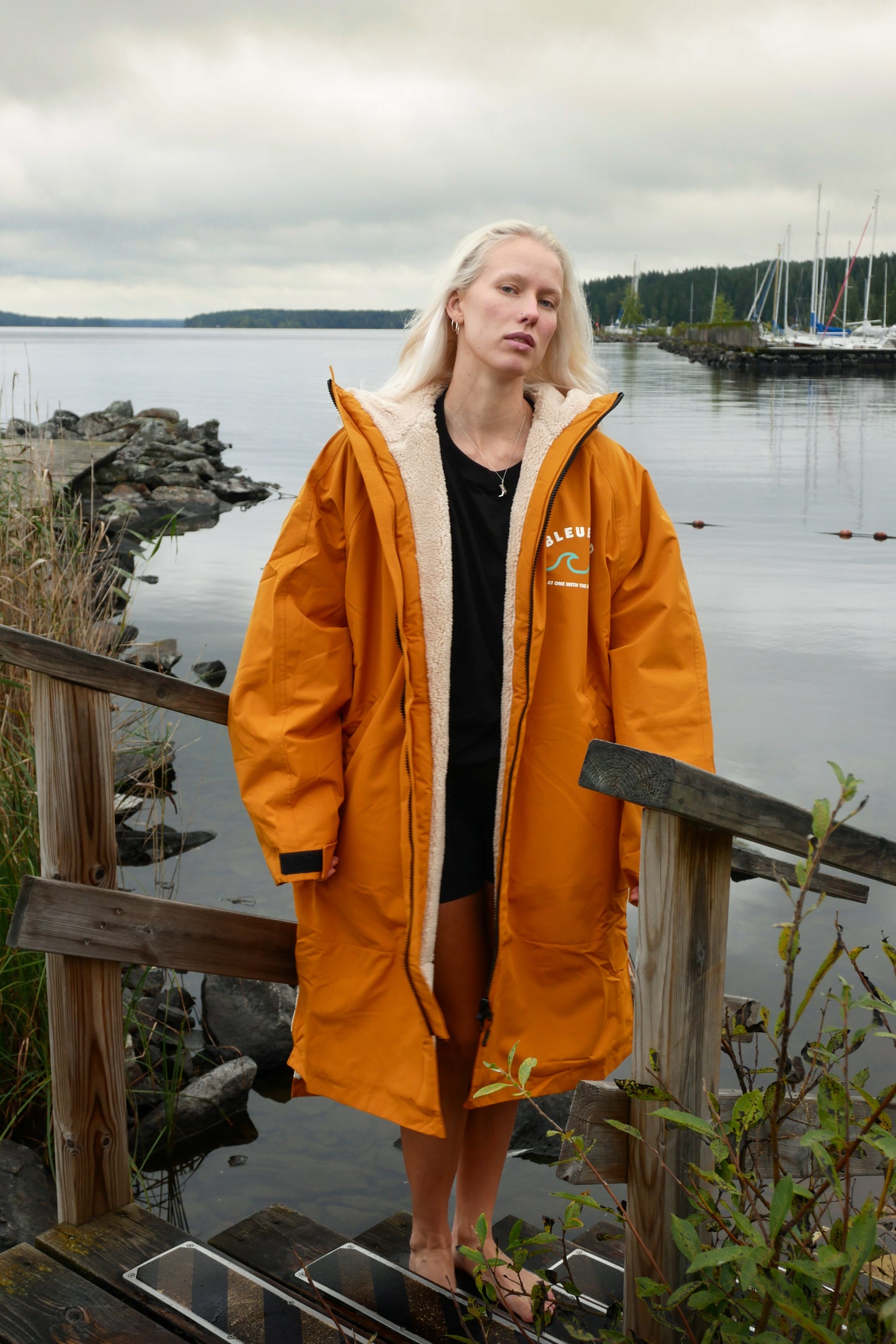 Bleubird Unisex Nordic Robe - mustard