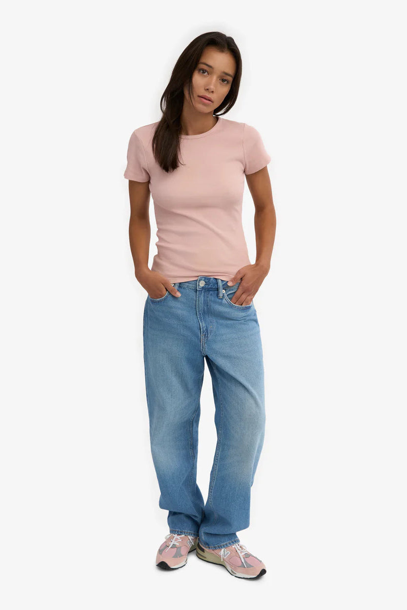Colorful Standard Organic Rib SS t-shirt - Faded pink