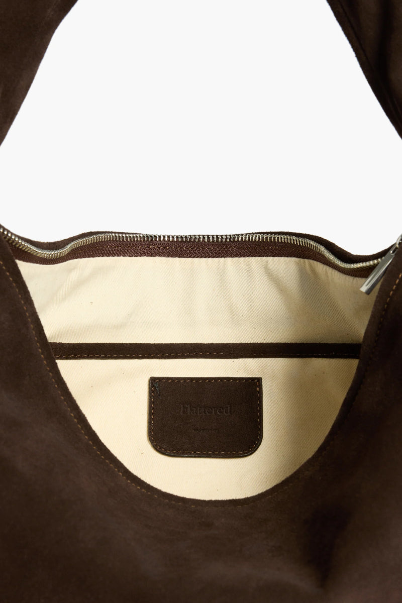 Flattered Alva shoulder bag suede - chocolate
