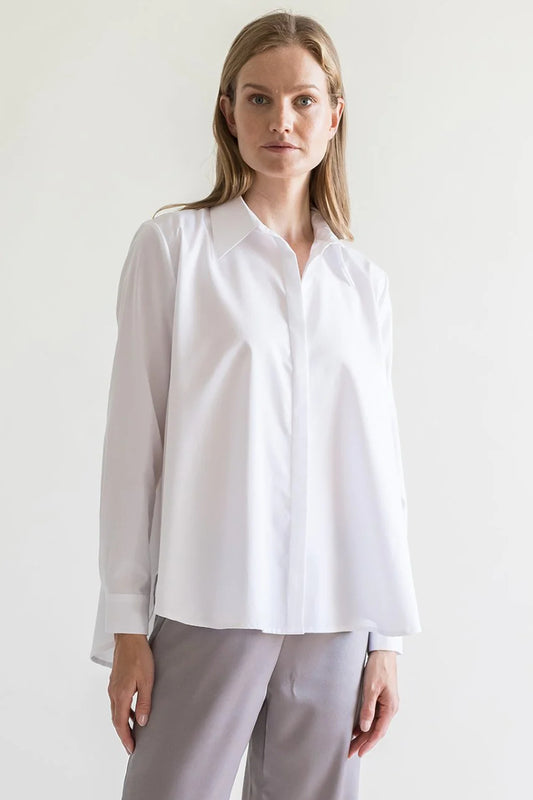 Gauhar Classic Longsleeved Cotton shirt - white