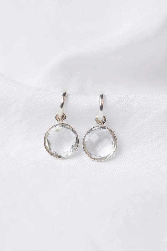 Gauhar Large hoop earring - silver / clear