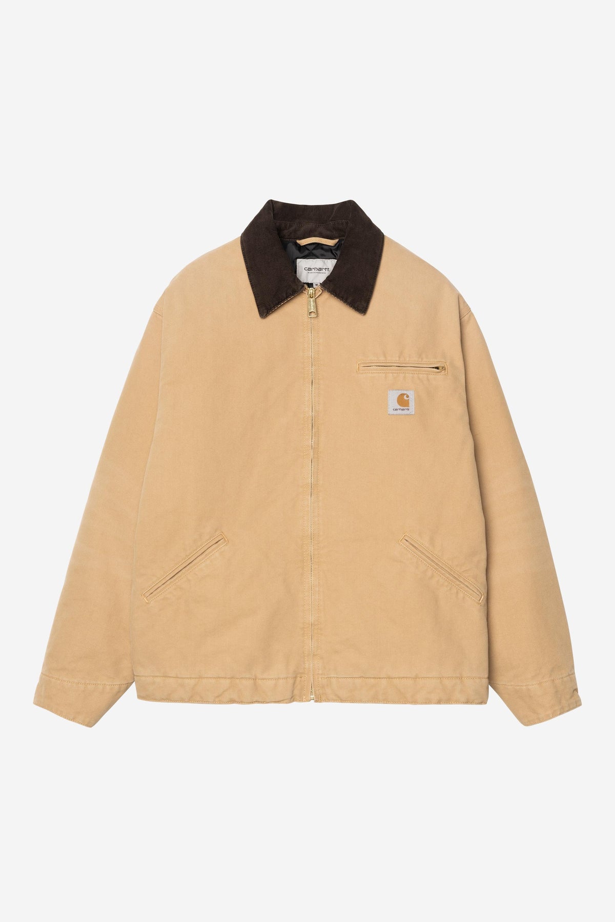 Carhartt WIP OG Detroit Jacket Dusty Hamilton / Tobacco Stone Canvas - edestä