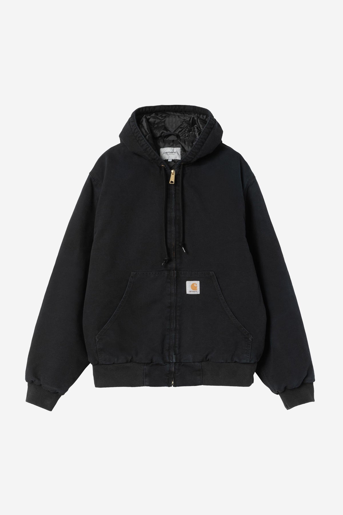 Carhartt WIP OG Active Jacket Black Stone Canvas - edestä