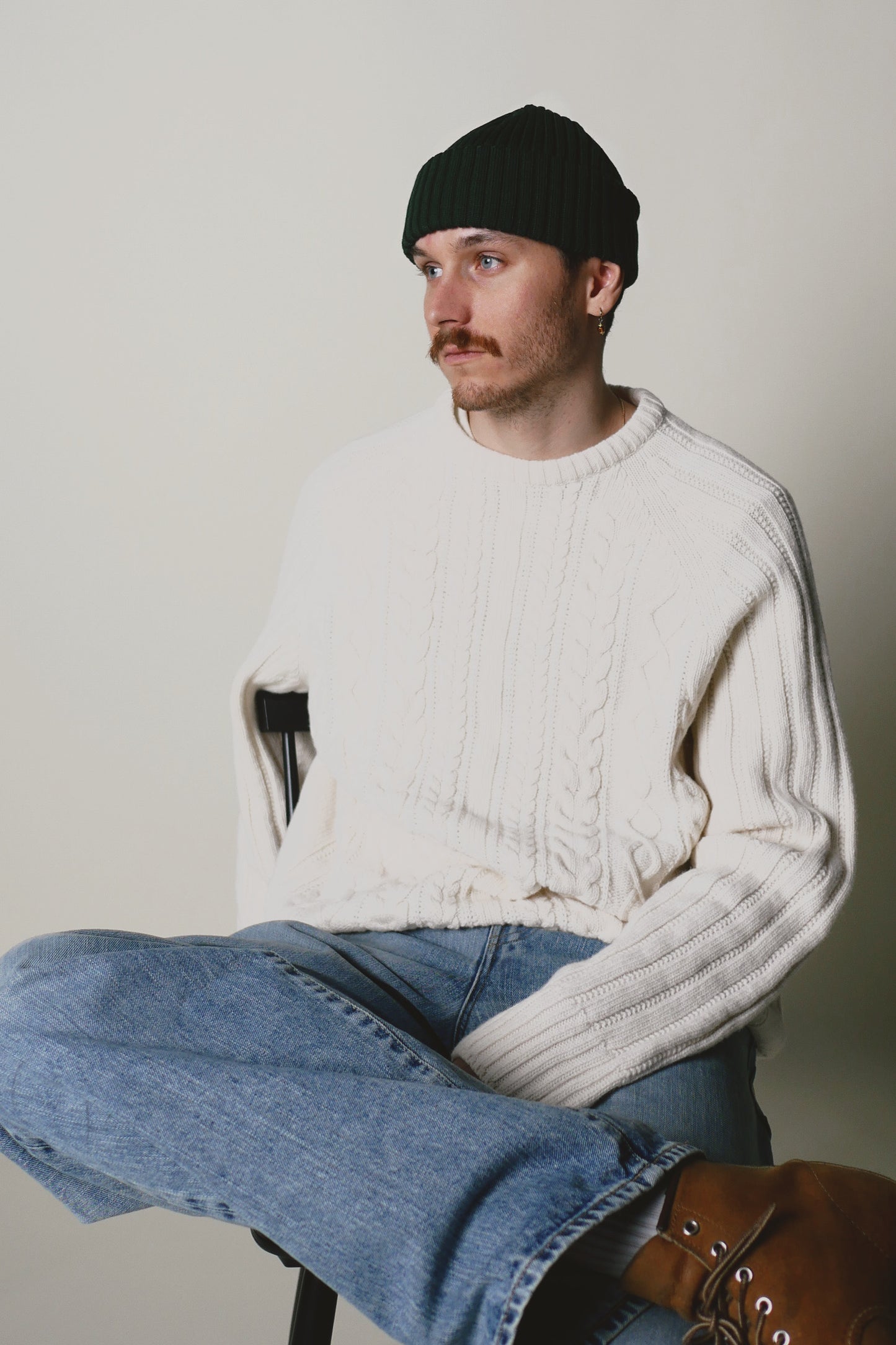 OUNCE garments Harbour merino beanie - green