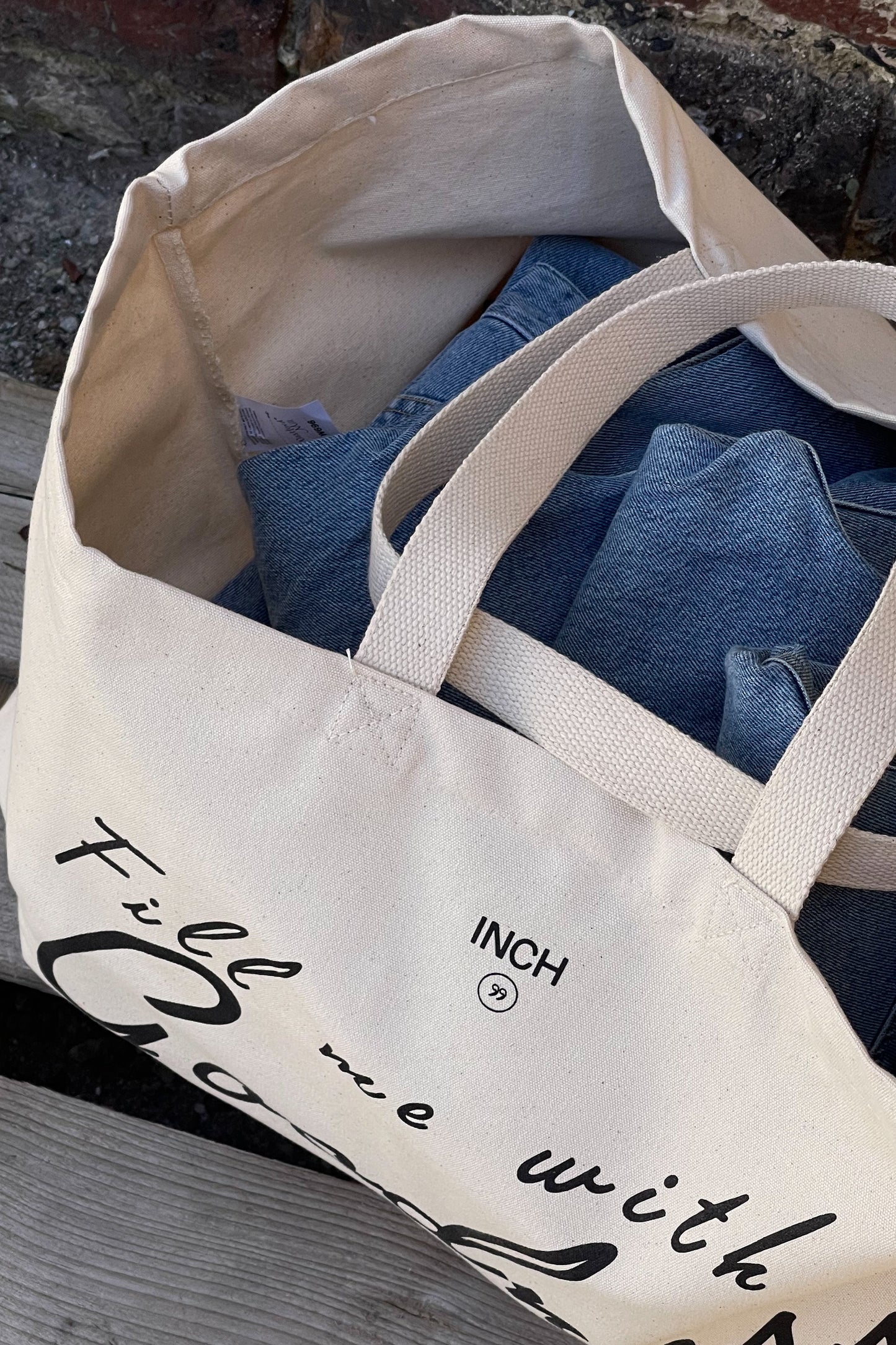 INCH" Oversized goodness bag - natural