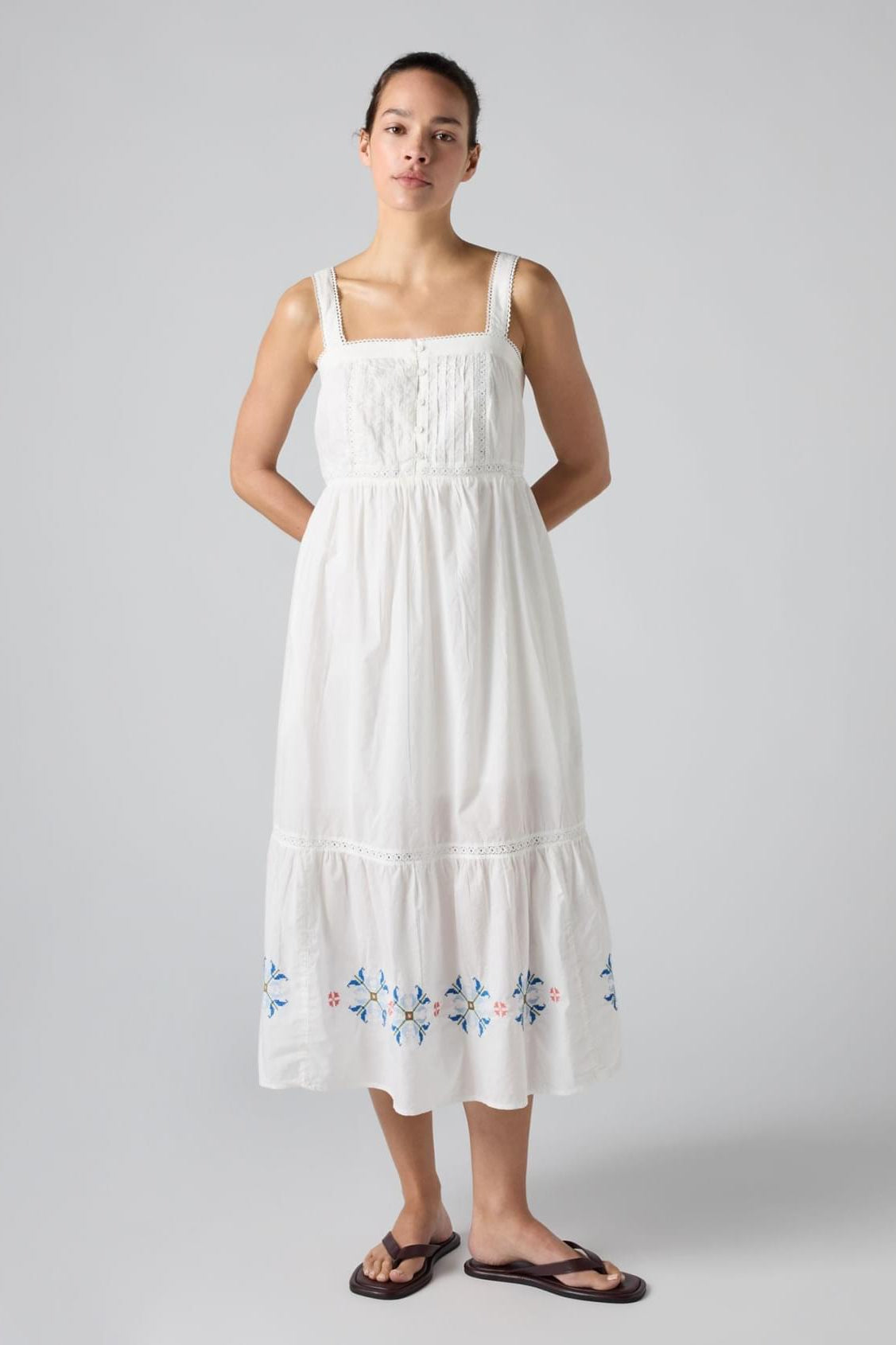 Levi's Mimi sl dress - Cloud Dancer Larger Floral