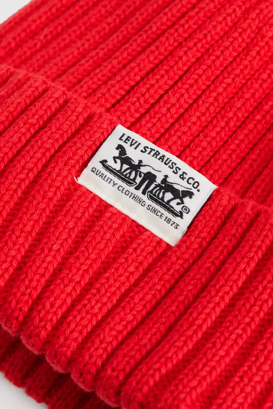 Levi's Sunset cotton beanie - Mars red