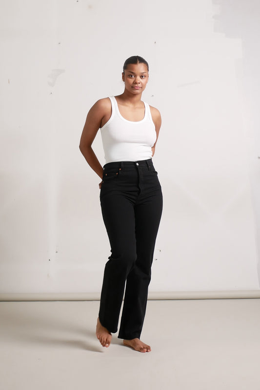 Levi's Ribcage Straight Full Length - Black Sprout