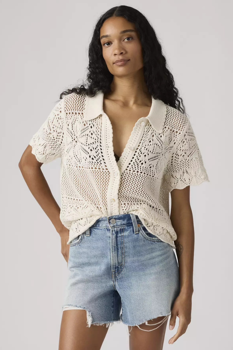 Levi's Susanna Floral Crochet - Pristine Cotton