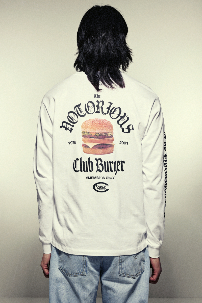 Makia x Carrols Club Burger Long Sleeve - white