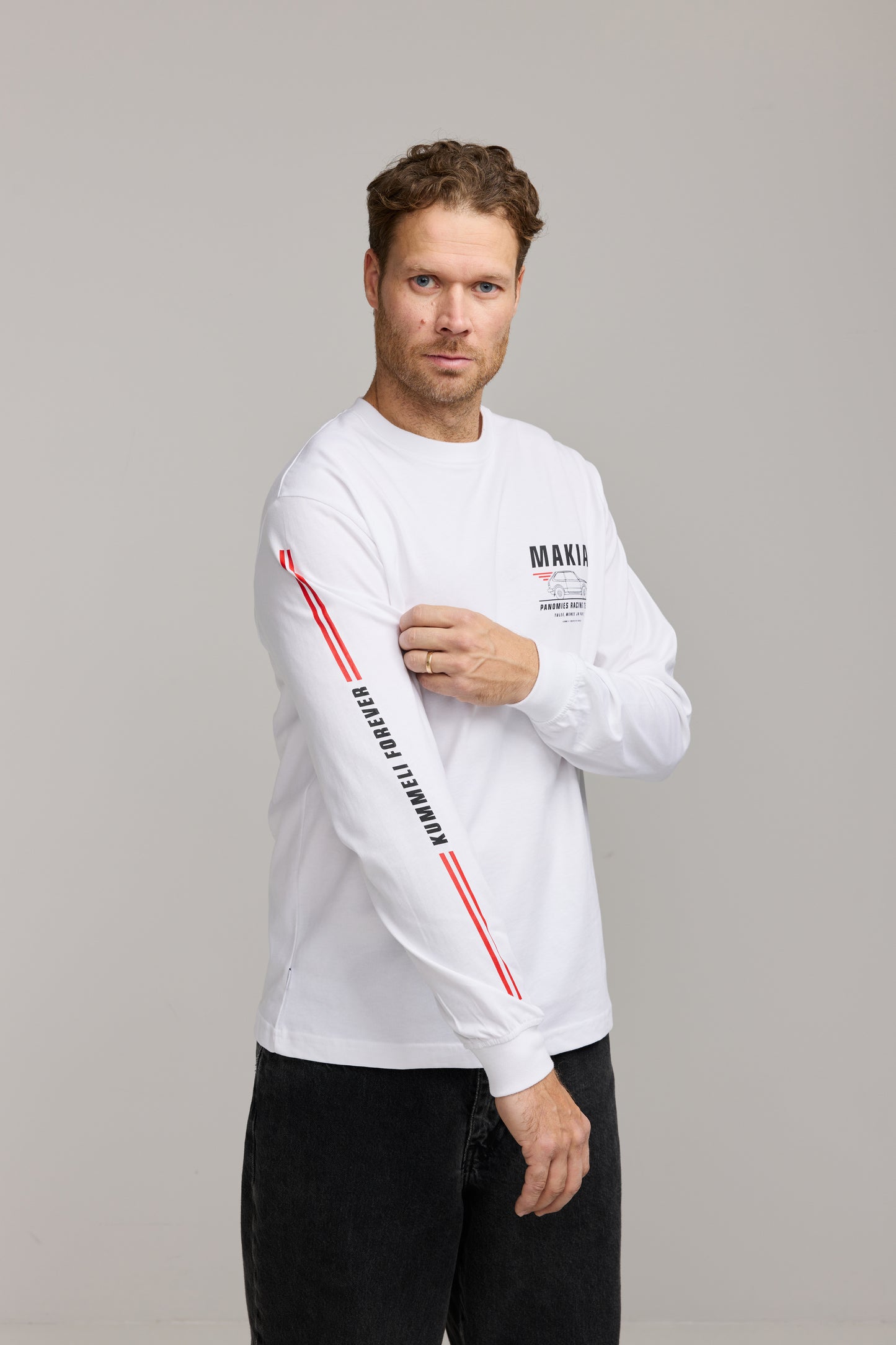 Makia x Kummeli Panomies Longsleeve - white