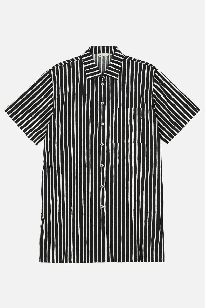 Marimekko Jokamekko puuvillamekko - musta / valkoinen