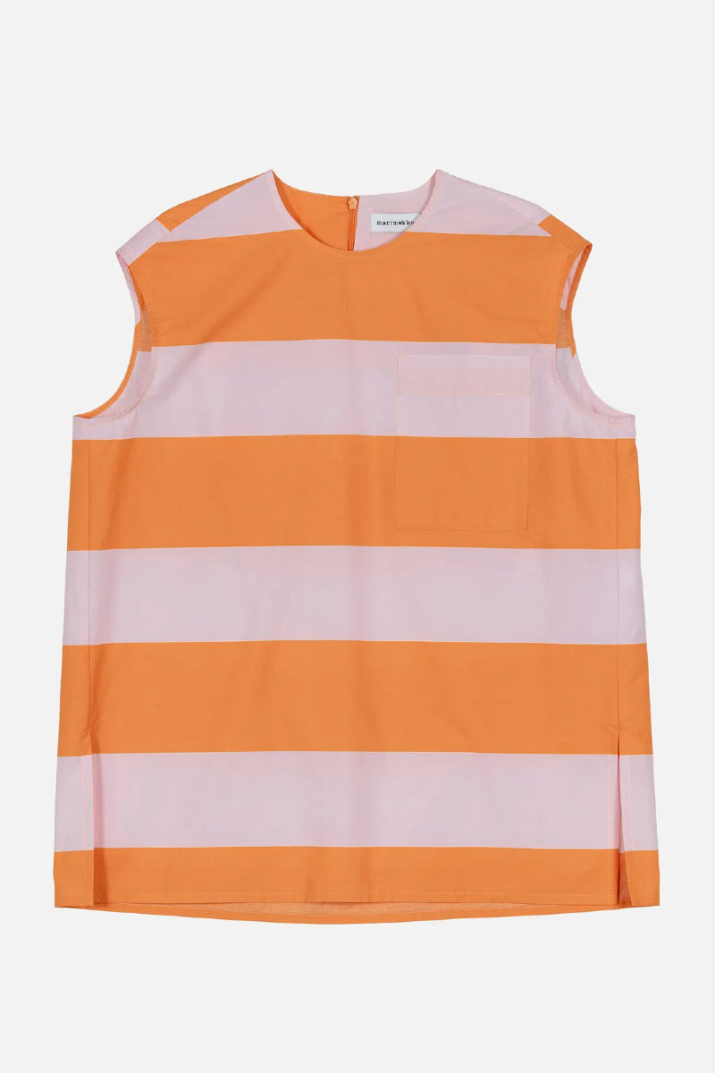 Marimekko Kaksin Galleria puuvillatoppi - vaaleanpunainen / oranssi