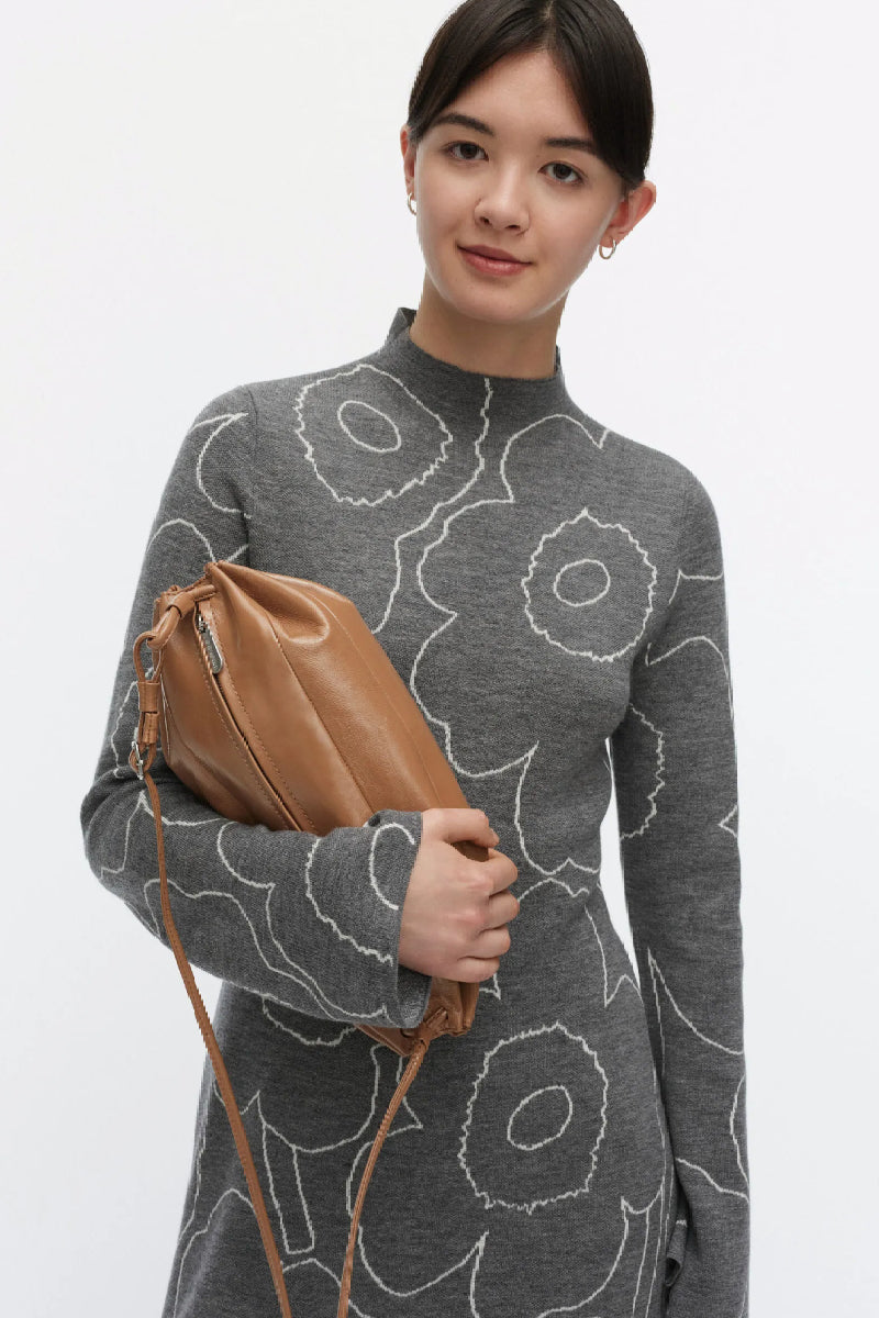 Marimekko Karla Patent olkalaukku - vaaleanruskea