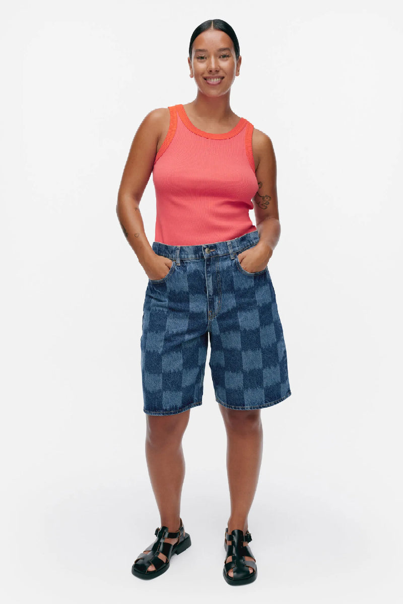 Marimekko Maridenim Marssi Jäkälä farkkushortsit