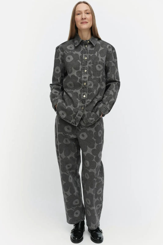 Marimekko Maridenim Vaihe Unikko farkkupaita - harmaa