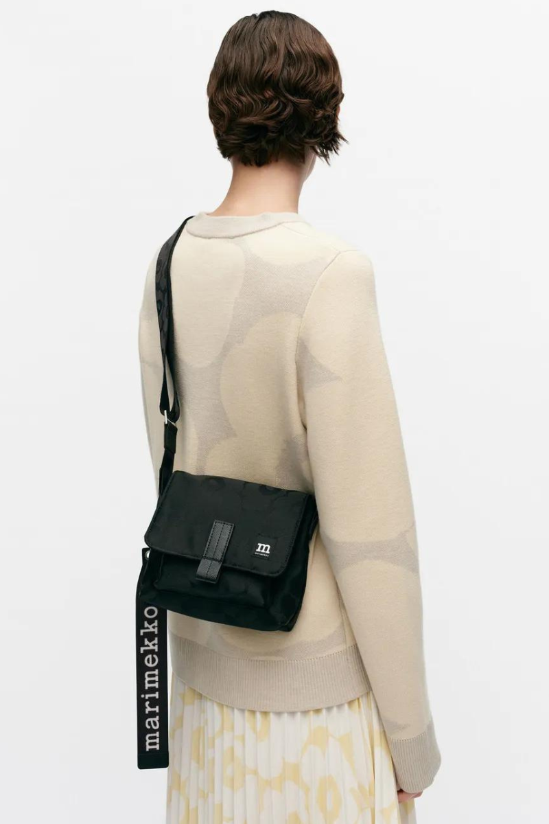 Marimekko Mini Messenger Unikko shoulder bag black INCH