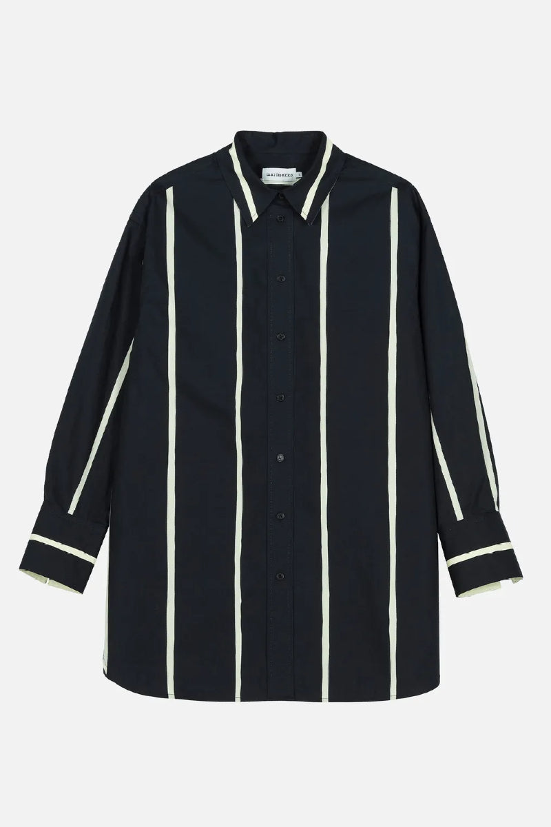 Marimekko Nila Puhveli puuvillapaita - musta / valkoinen