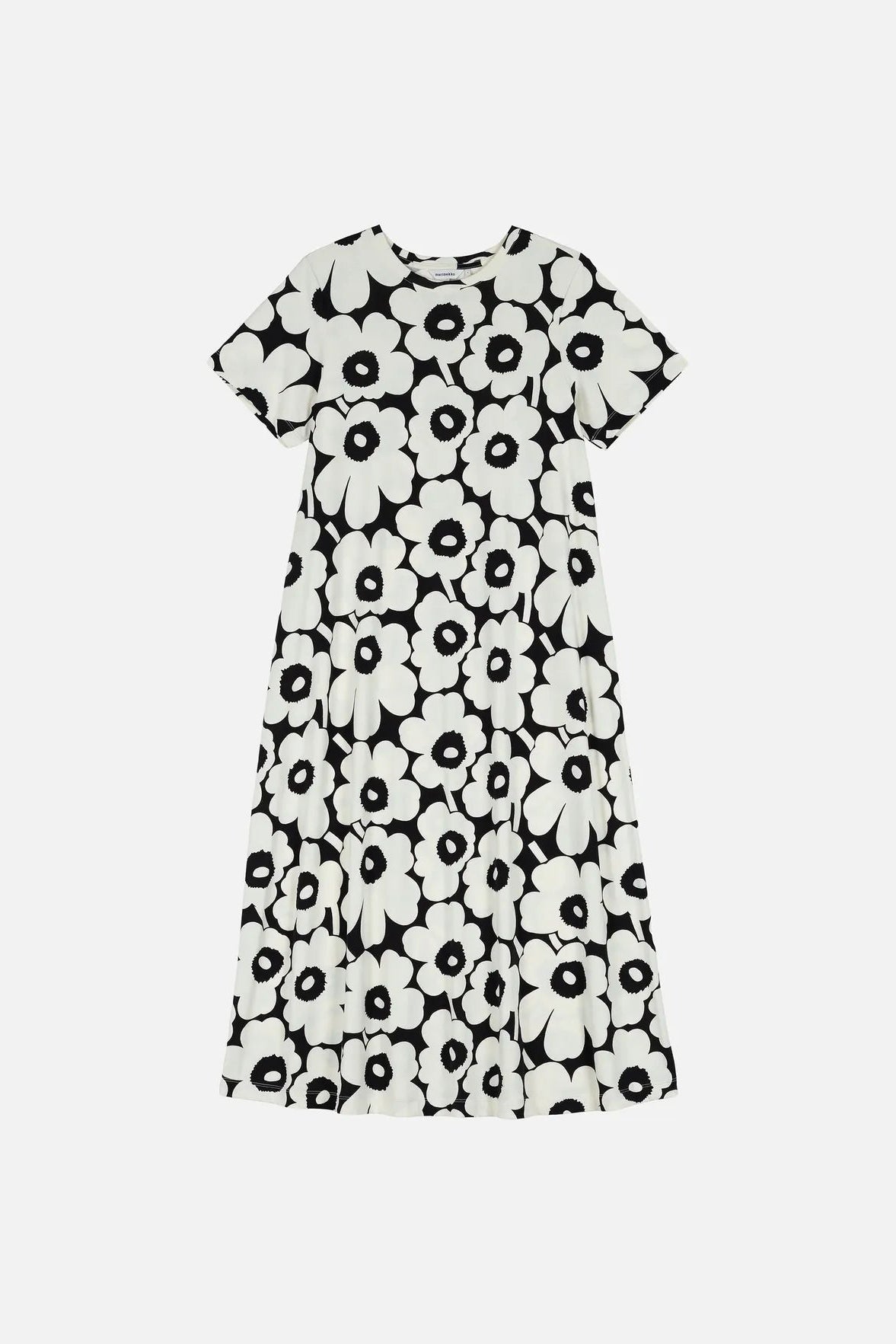 Marimekko Pisteinen Unikko mekko - musta / valkoinen