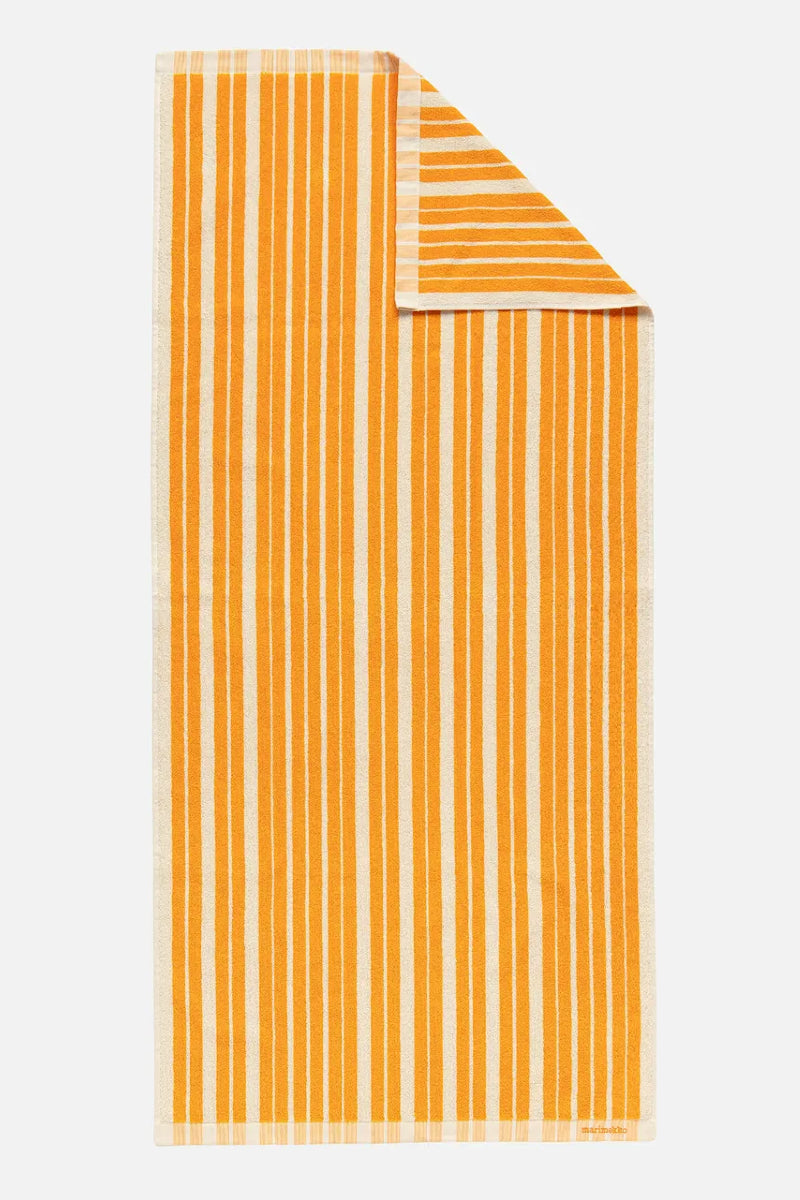 Marimekko Raide kylpypyyhe 70x150cm - keltainen / kerma