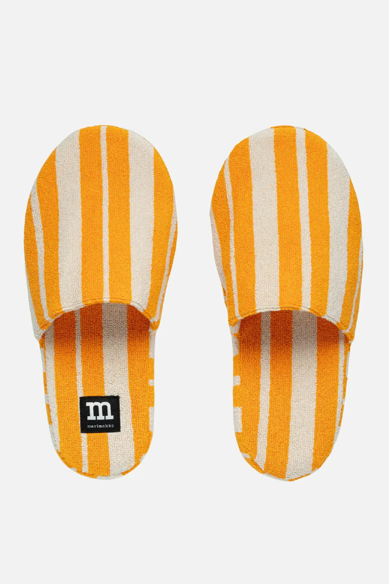 Marimekko Raide tossut - keltainen / kerma