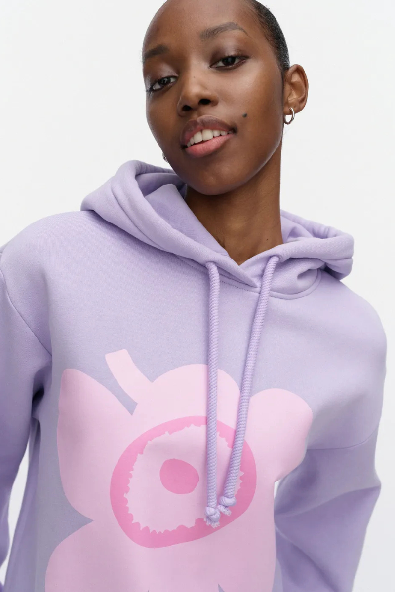 Marimekko Runoja Unikko Kioski huppari - liila