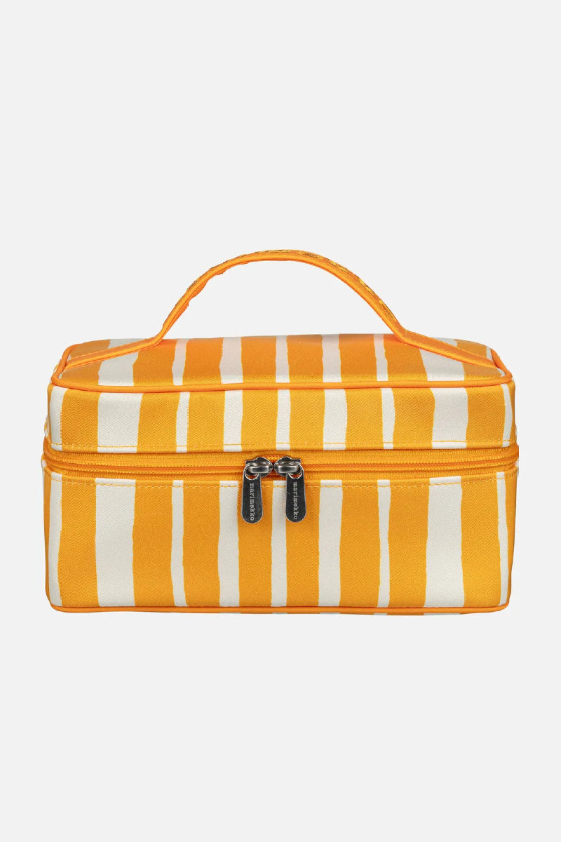 Marimekko Tuttu Raide kosmetiikkalaukku - keltainen / kerma