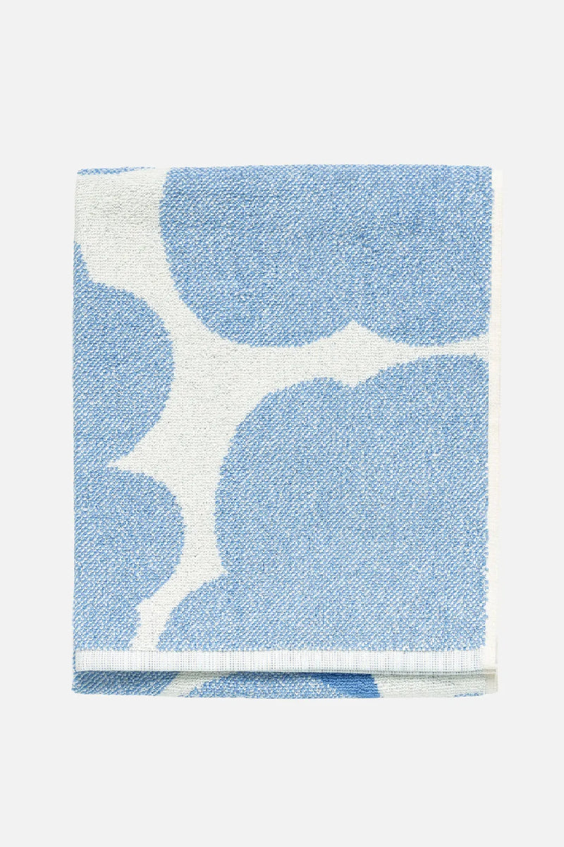 Marimekko Unikko käsipyyhe - vaaleansininen / valkoinen