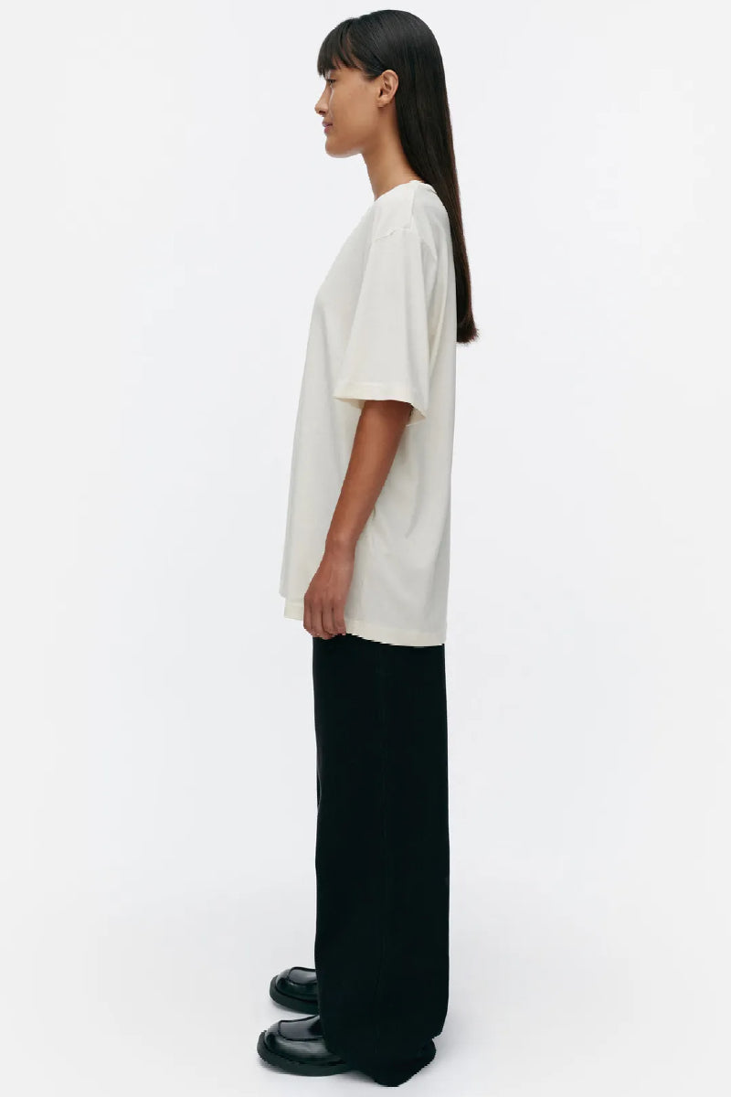 Marimekko Vihne Vihkiruusu placement t-paita - valkoinen