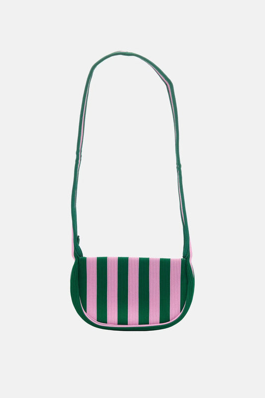 Marimekko Knitted Crossbody Merirosvo olkalaukku - vaaleanpunainen / vihreä