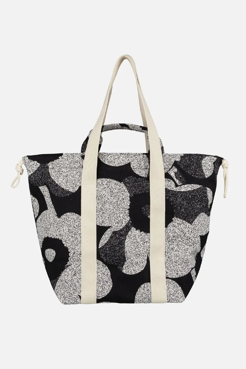 Marimekko Mono City Tote Unikko laukku - musta / valkoinen