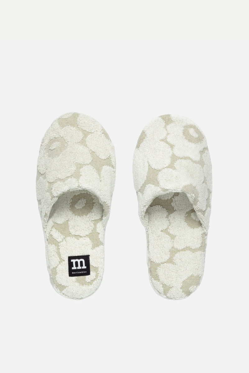 Marimekko Mini Unikko tossut - luonnonvalkoinen
