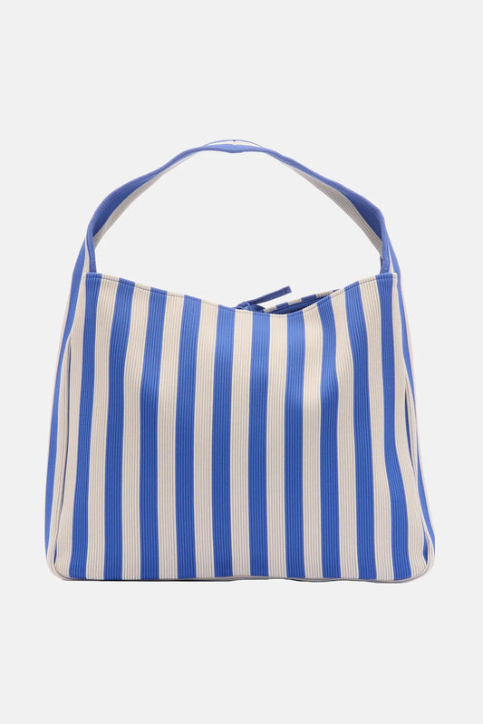 Marimekko Knitted Bag Large Merirosvo olkalaukku - valkoinen / sininen