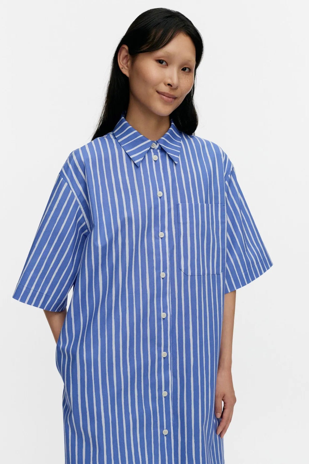 Marimekko Niidet Piccolo Kioski mekko - sininen / valkoinen