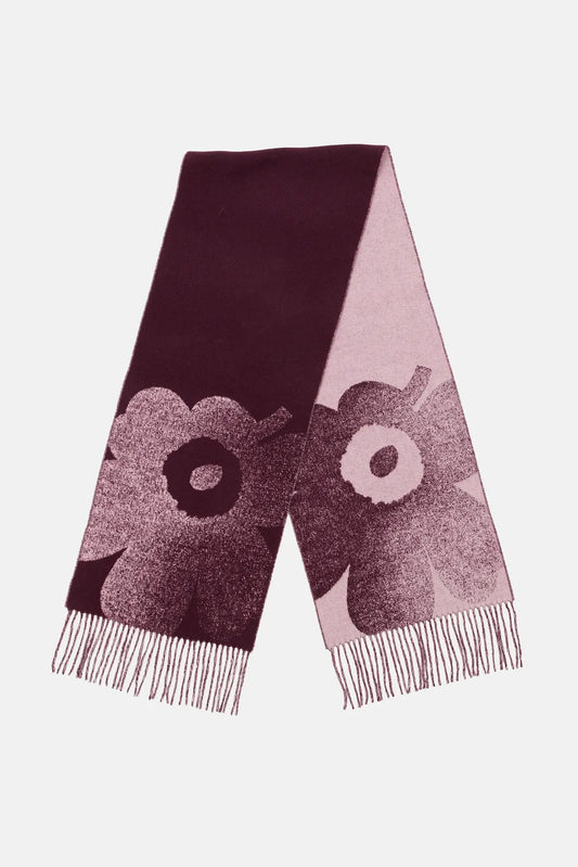 Marimekko Onnekas Unikko Kioski huivi - violetti / vaaleanpunainen