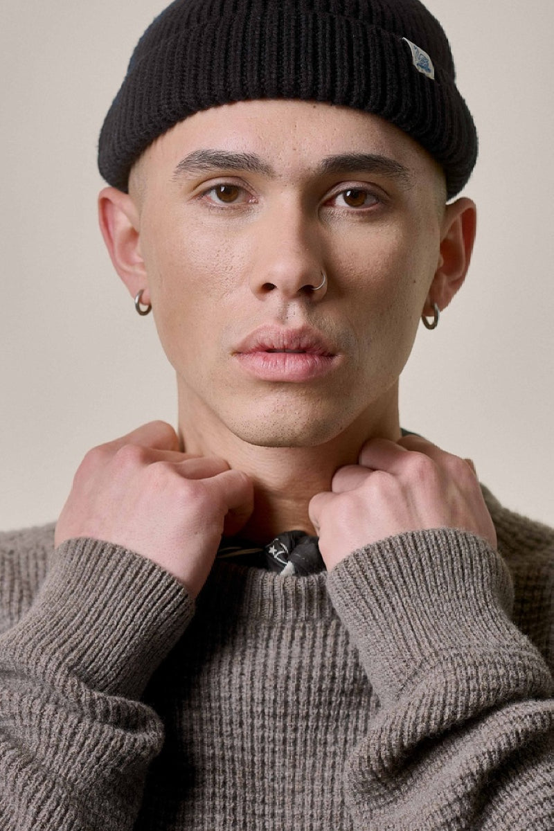 Merz b. Schwanen Waffle Structured pullover - Grain