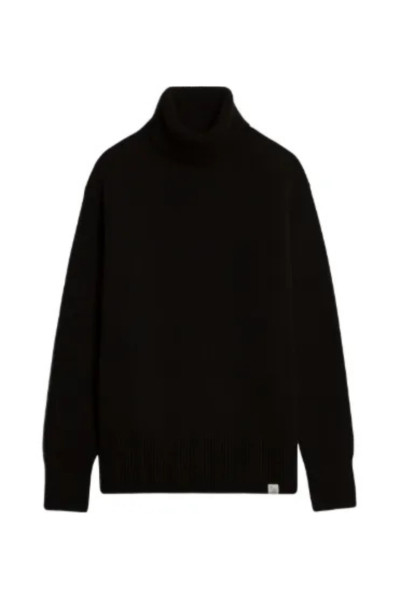Merz b. Schwanen Women's Turtleneck Pullover - deep black