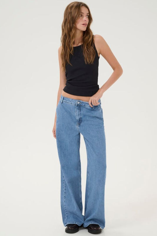 My Essential Wardrobe TusaMW 139 High wide Y - medium blue retro wash