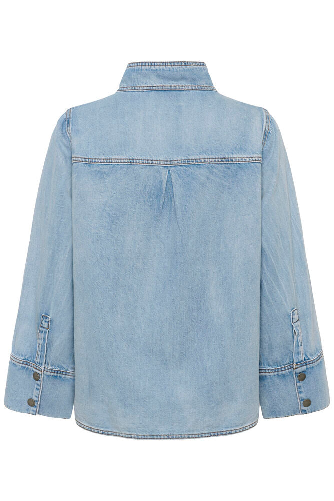 My Essential Wardrobe HilmaMW 171 Boxy Blouse - light blue wash