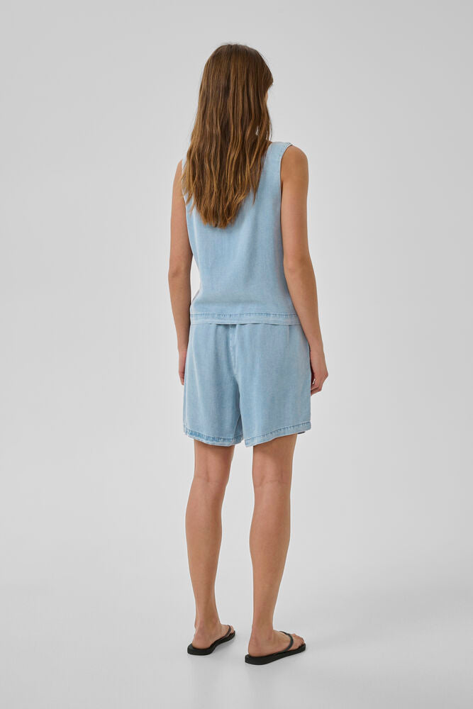 My Essential Wardrobe MWNelly Dias top - light blue / blue wash