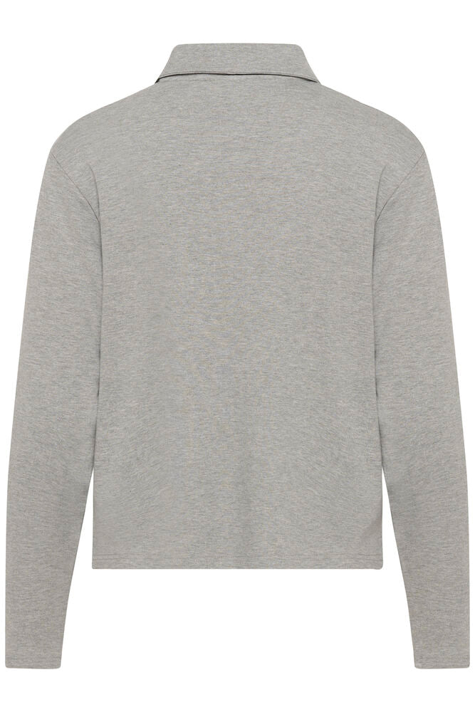 My Essential Wardrobe MWNupti polo blouse - light grey melange