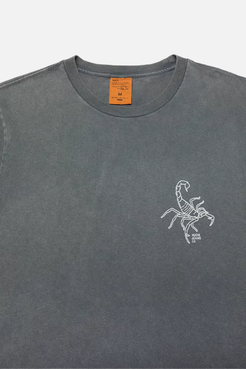 Nudie Jeans Roy Sand Tracks T-shirt - antracite