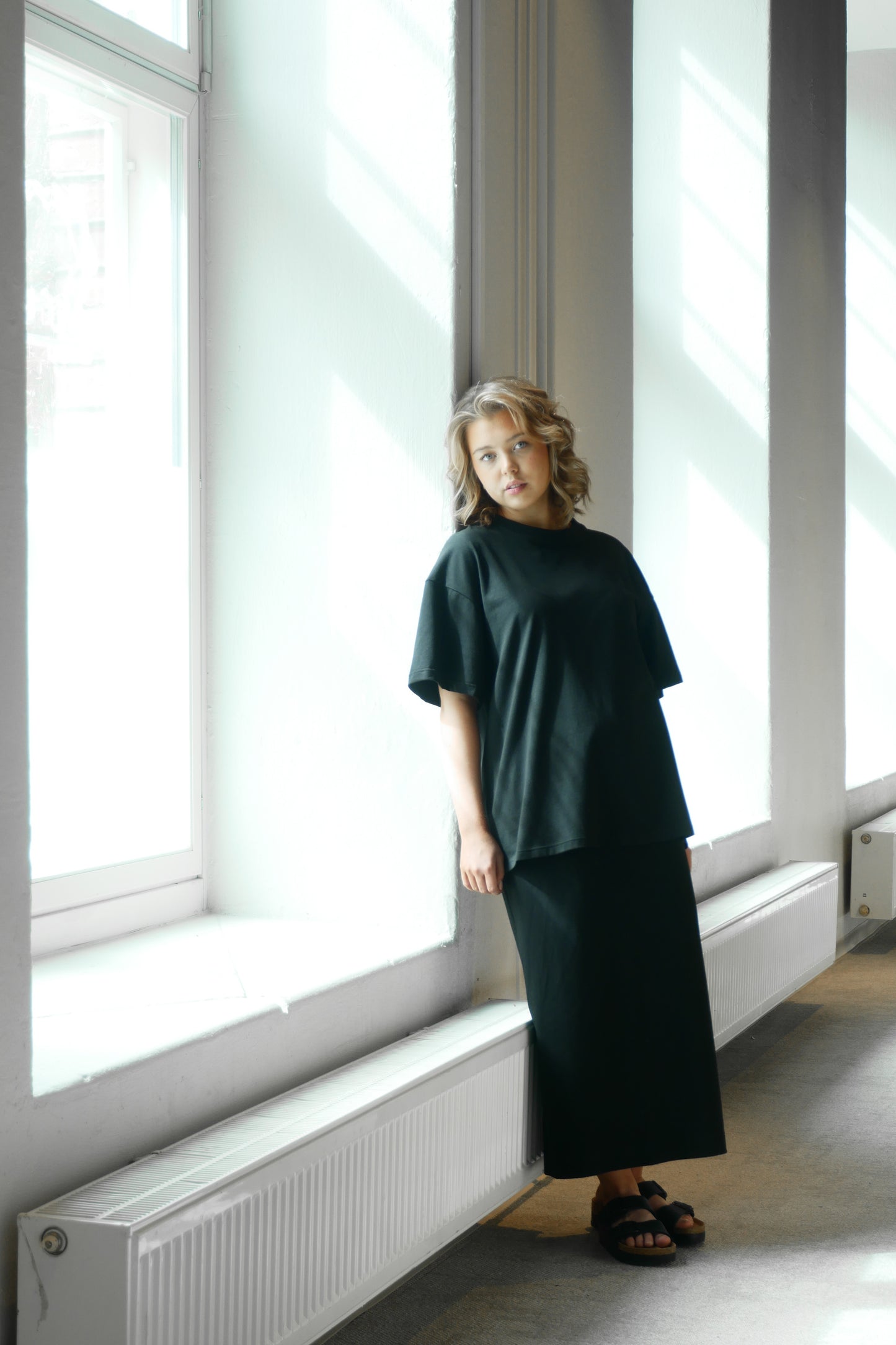 OUNCE garments Lin skirt - black