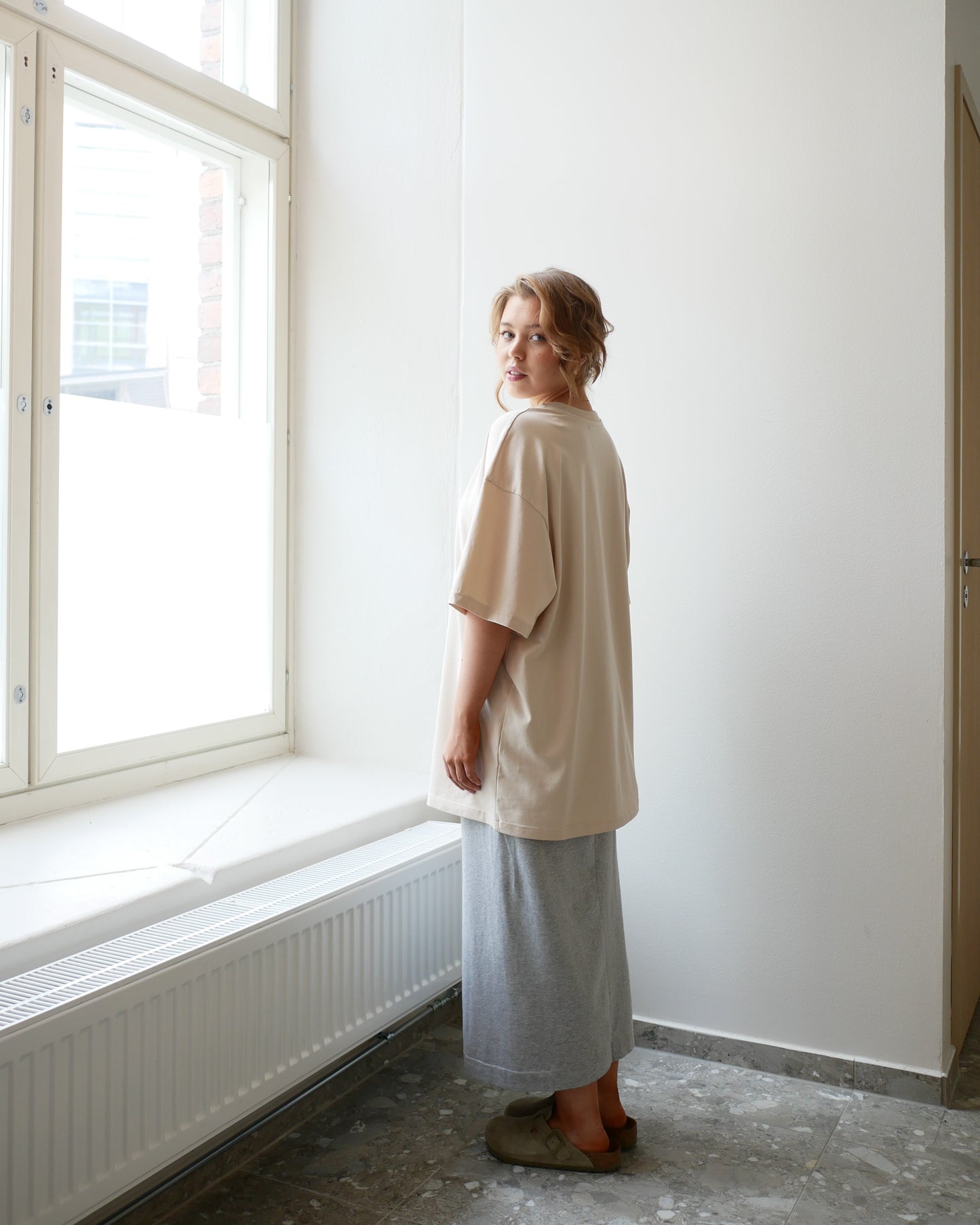 OUNCE garments Lin skirt - grey melange